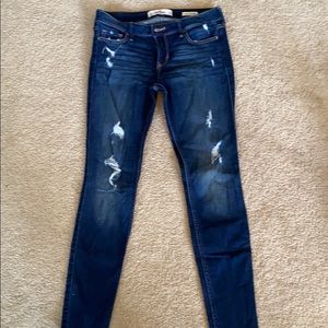 Hollister Low Rise Super Skinny Ripped Jeans